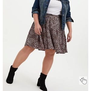 Torrid Leopard Print Skirt Plus Size Women’s XXL 1X